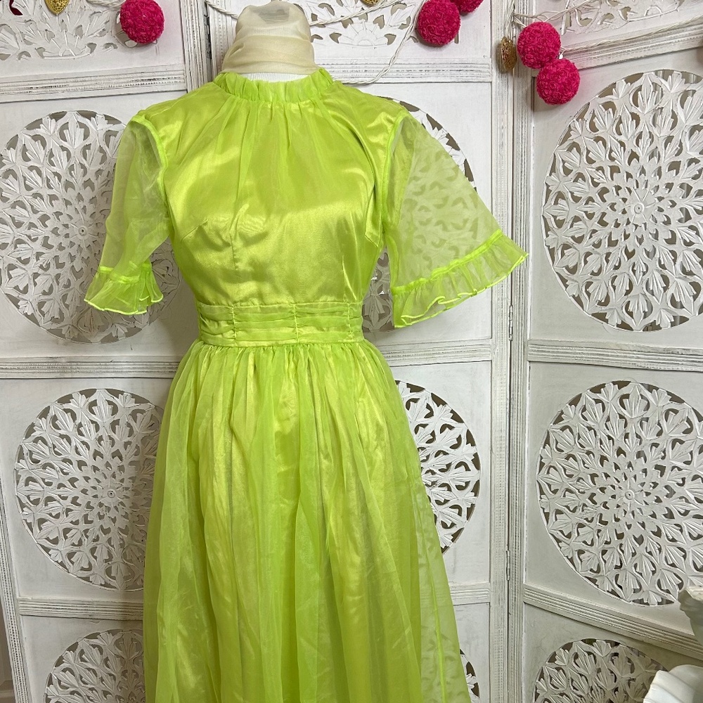 Lime Green Elegant Dress